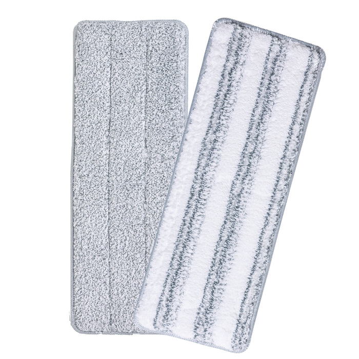 Oshang Flat Mop Head Refill 2 Pack (White and Grey)