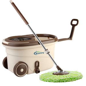 Oshang Stainless Steel Spin Mop and Bucket