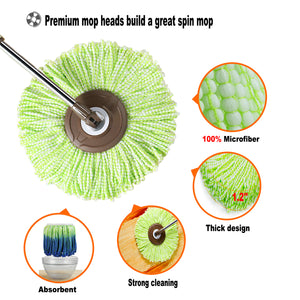 Oshang Spin Mop Head Refill 2 Pack